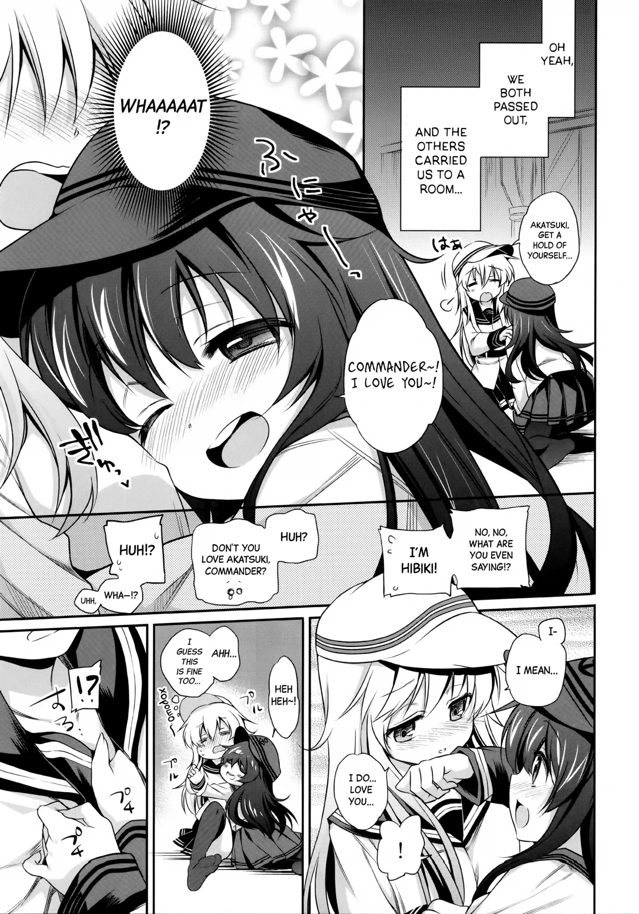 Horoyoi Akatsuki Hibiki-chan to Hitobanjuu. | A Whole Night of Typsy Play with Akatsuki and Hibiki-chan. page 6 full