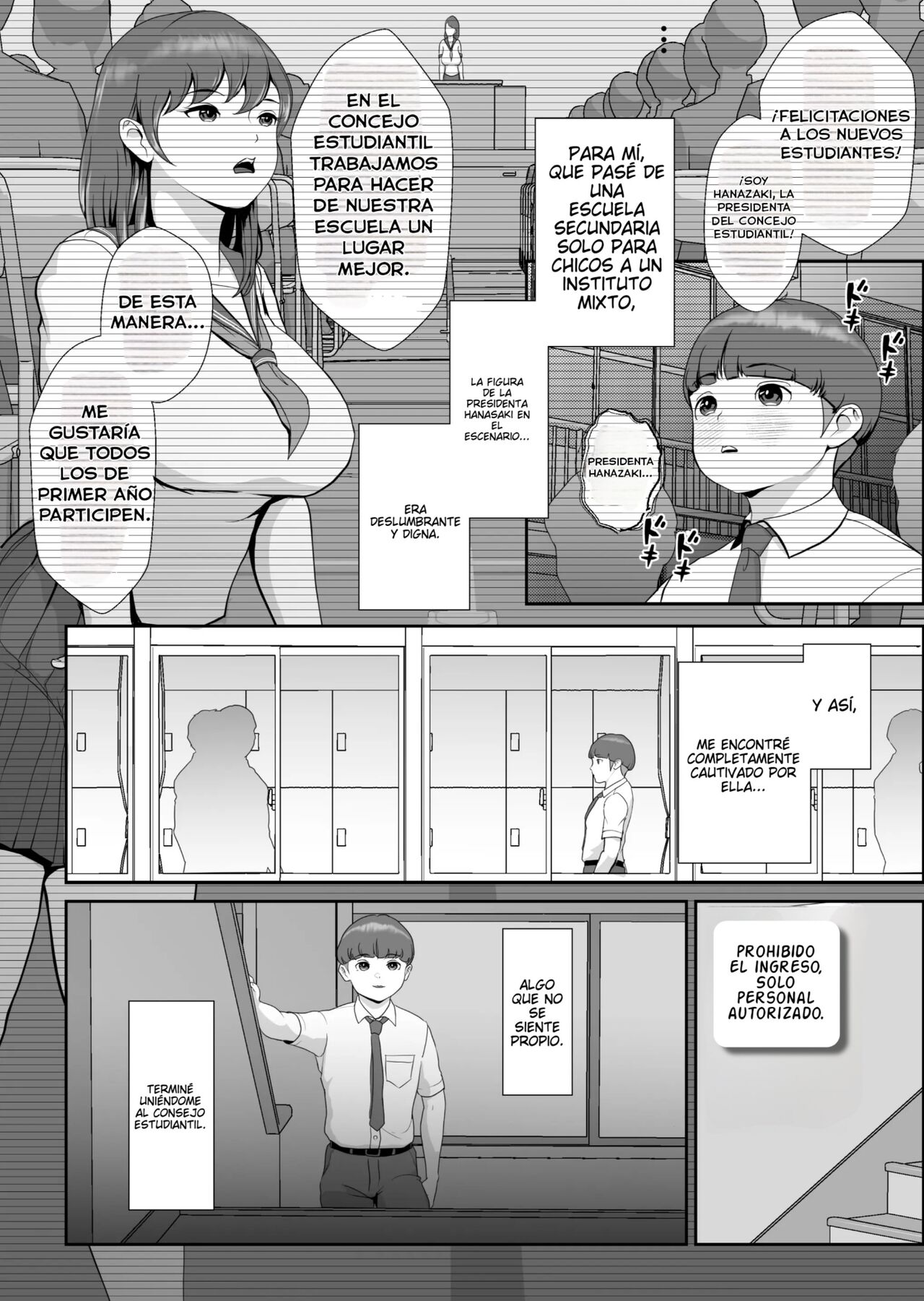 Hanasaki Seitokaichou wa Boku no Seishi o Neratteru | Hanazaki, la presidenta del consejo estudiantil ¡Quiere mi semen! page 3 full