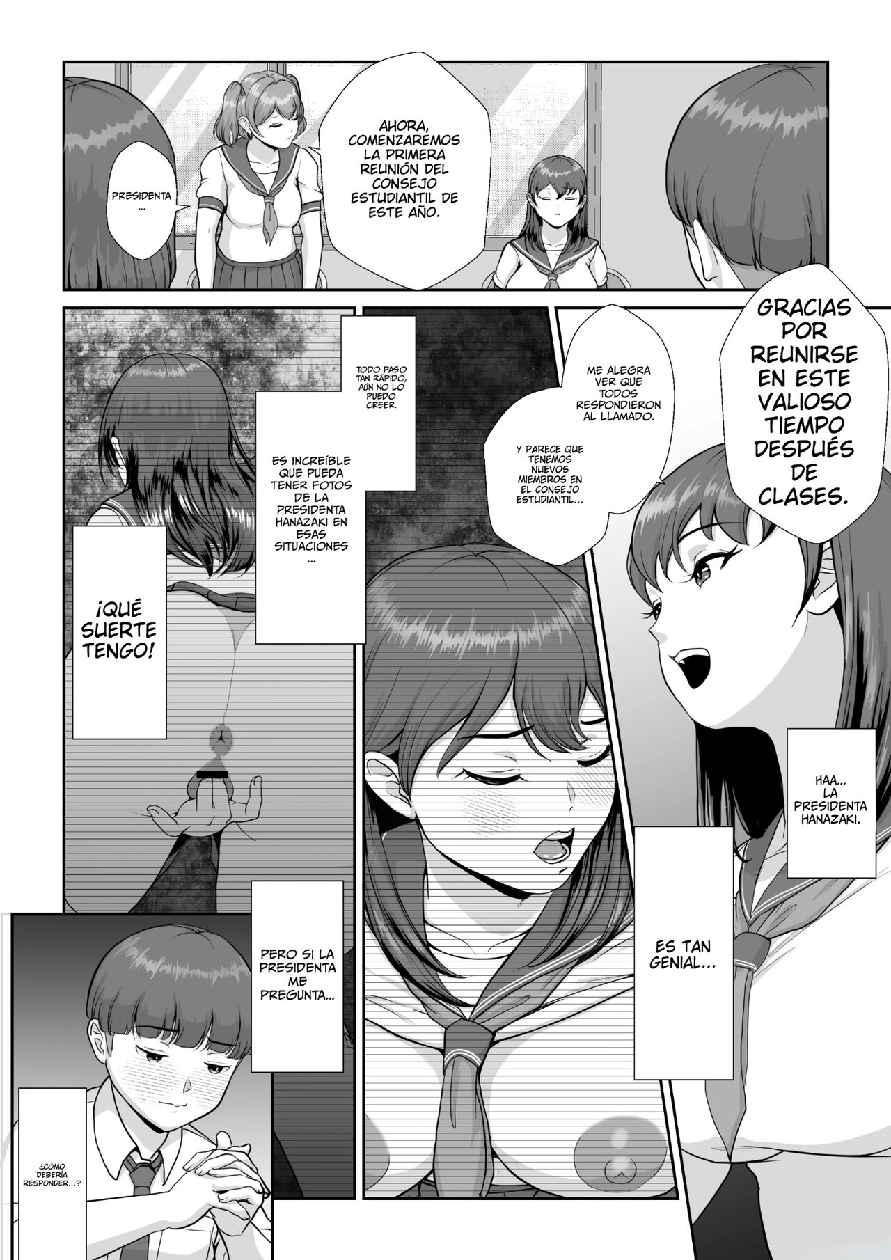 Hanasaki Seitokaichou wa Boku no Seishi o Neratteru | Hanazaki, la presidenta del consejo estudiantil ¡Quiere mi semen! page 9 full