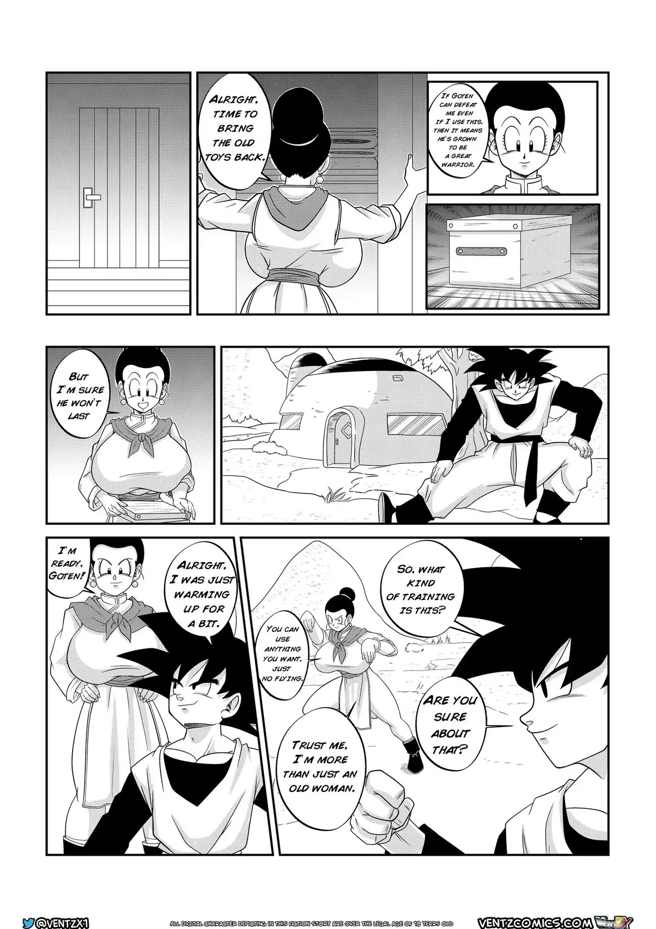 Super Dragon Ball Eros - Chichi's Special Training page 4 full