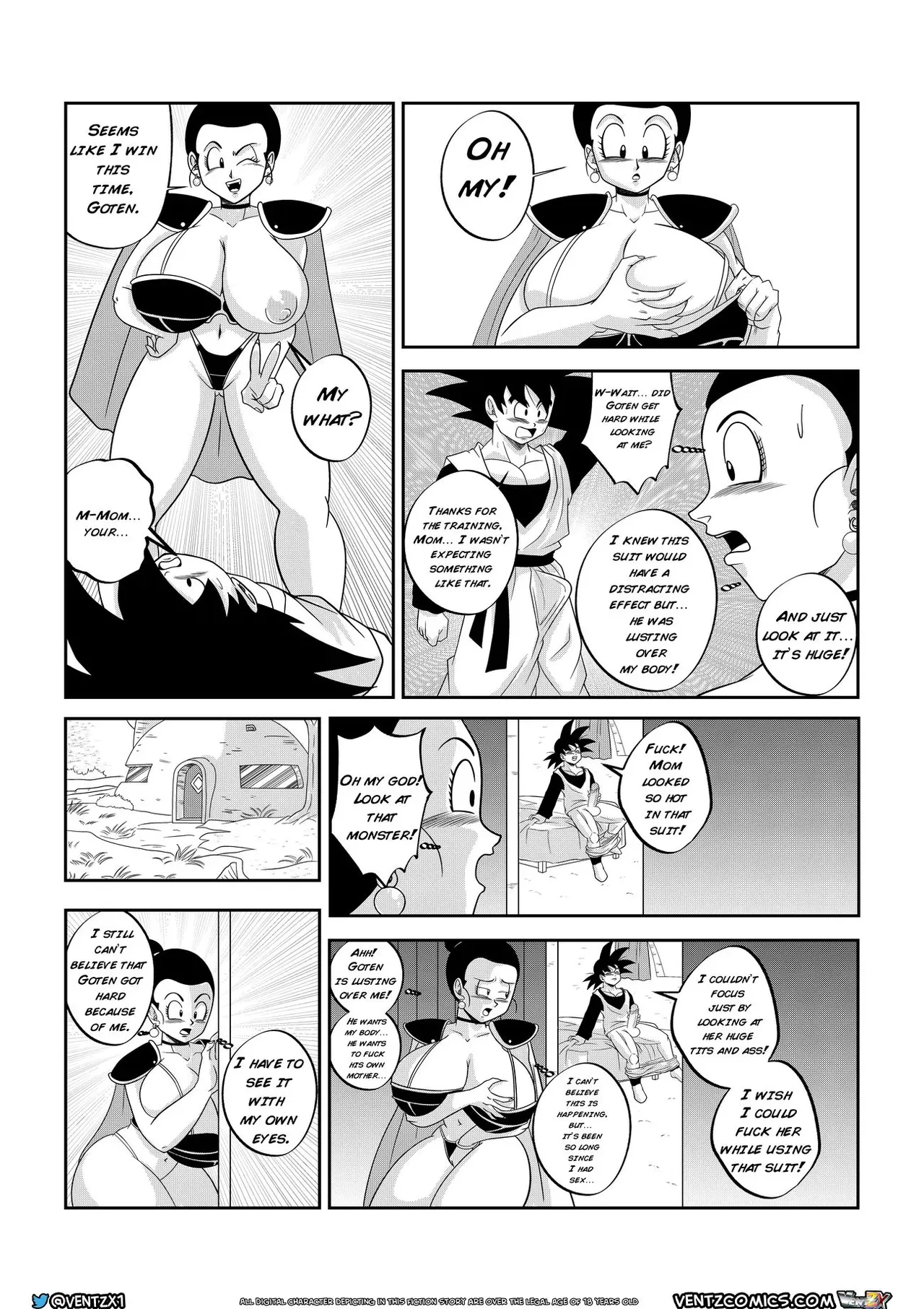 Super Dragon Ball Eros - Chichi's Special Training page 8 full
