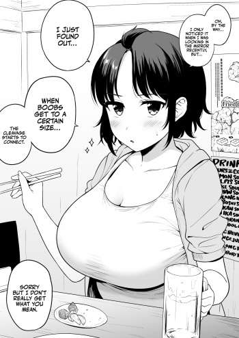 Tanima ga Tsunagaru kurai Chichi ga Dekai Onna Tomodachi | A Female Friend with Boobs So Big That Her Cleavage Connects cover