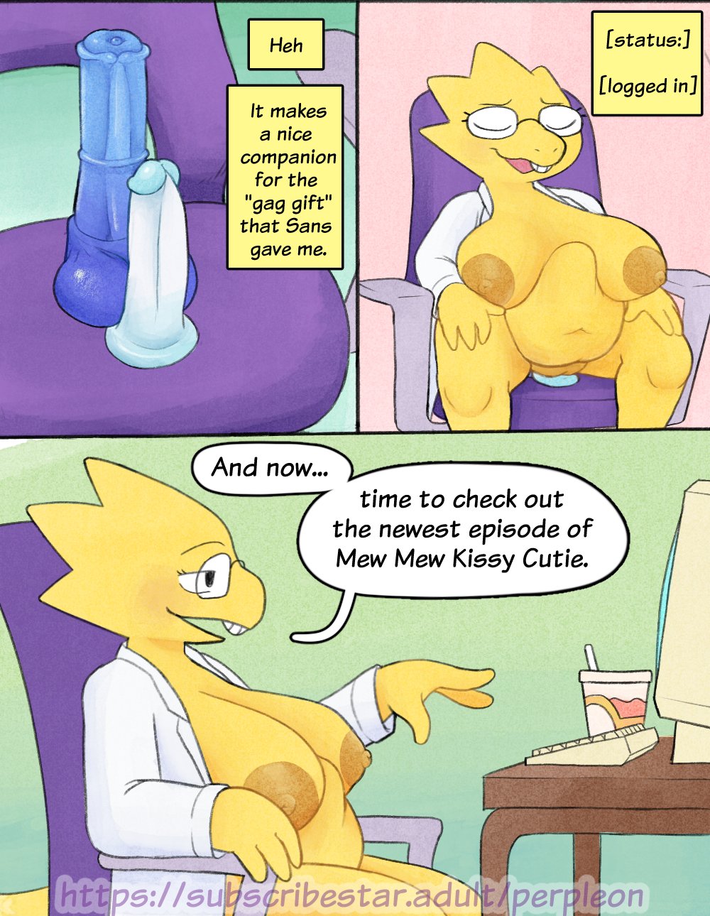 Alphys Lounging Around + Extra page 3 full