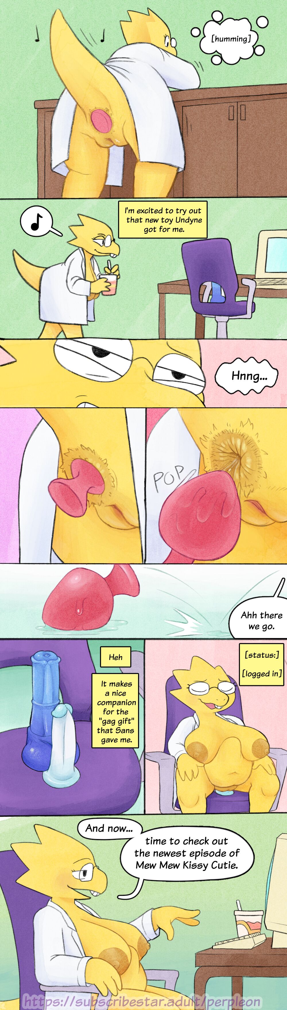 Alphys Lounging Around + Extra page 4 full