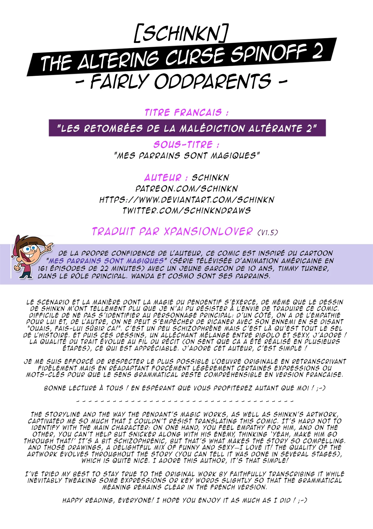 Les Retombées de la Malédiction Altérante 2 - Mes Parrains Sont Magiques page 2 full