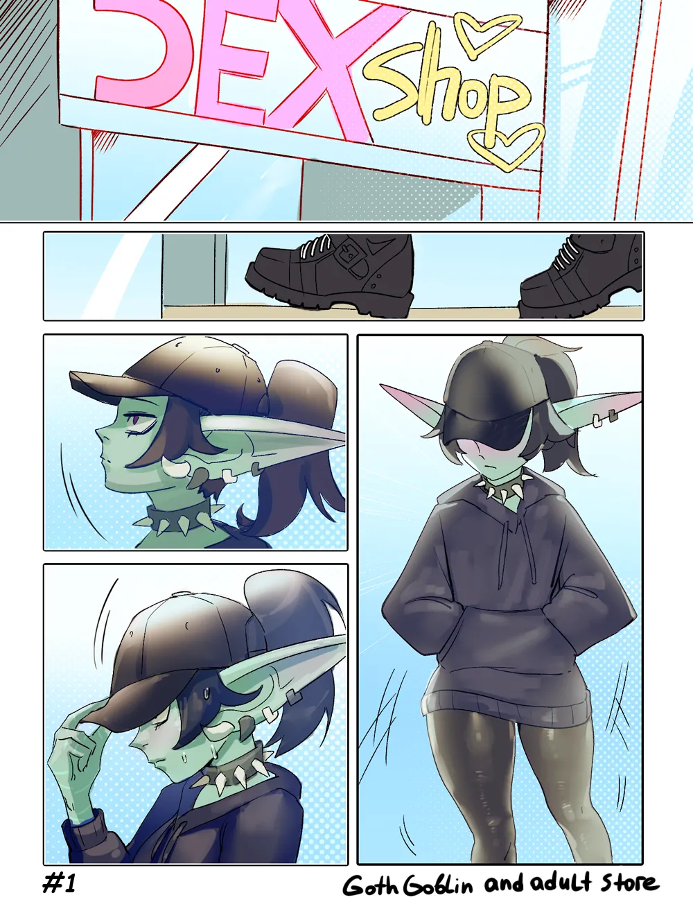 Lola's Story #1: Goth Goblin and adult store page 1 full