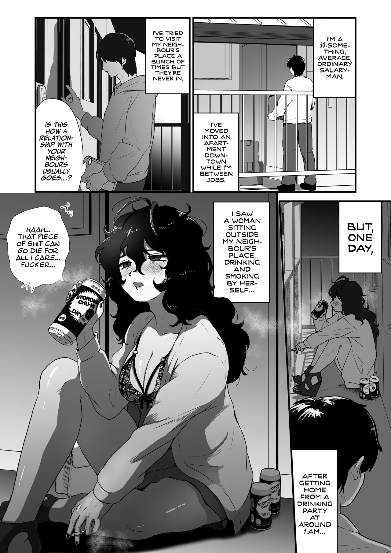 Tonari no Downer-kei Arafour Newhalf | My Next Door Neighbour Is a 40-something Gloomy Newhalf... page 3 full