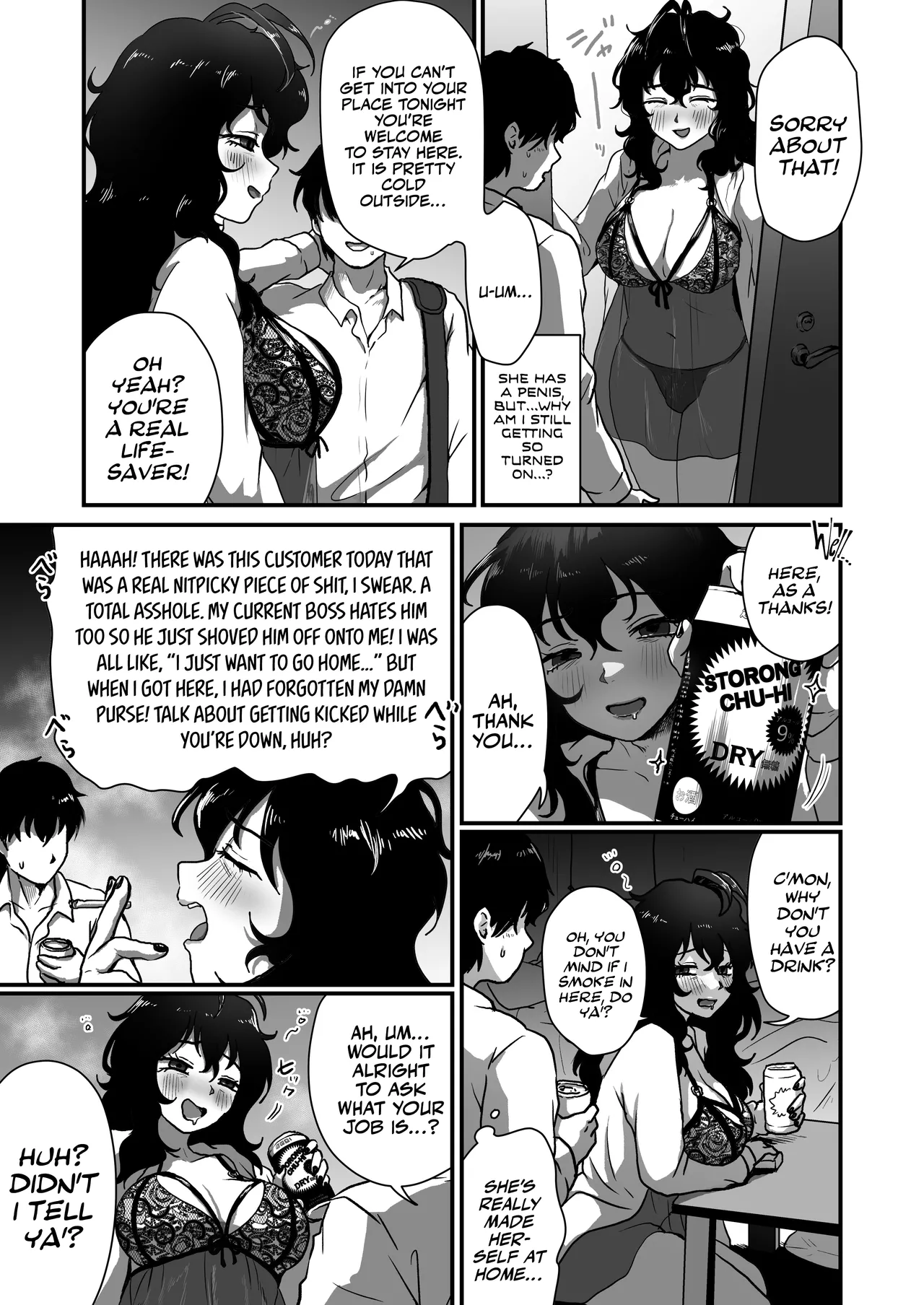 Tonari no Downer-kei Arafour Newhalf | My Next Door Neighbour Is a 40-something Gloomy Newhalf... page 7 full
