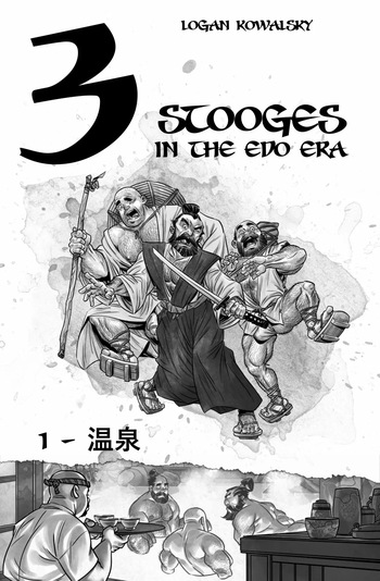 3 stooges in the Edo era – Onsen cover