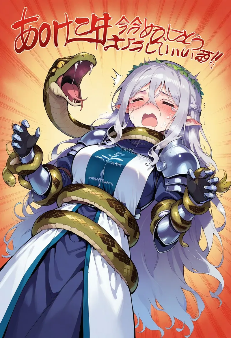 Happy snake year! Female-knight Laevigata Körner vs Snake!! page 4 full