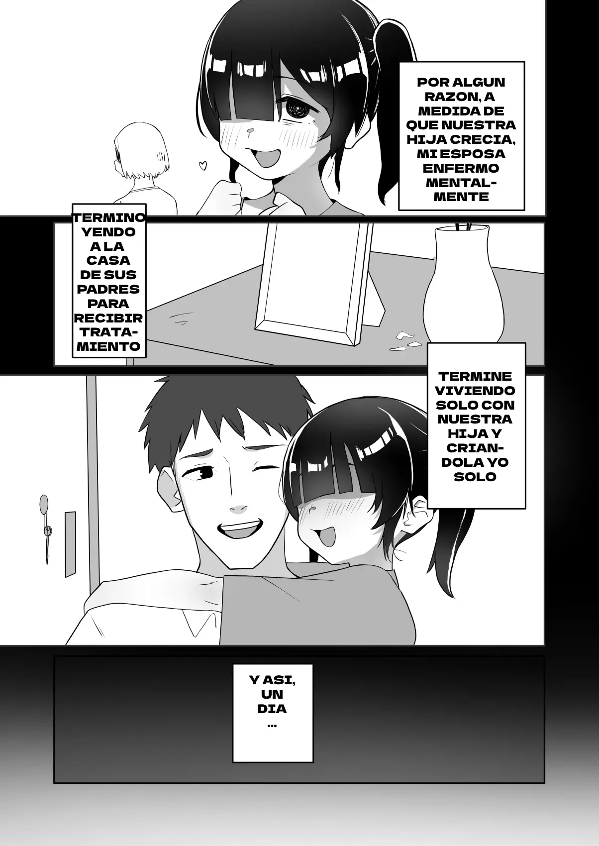 Nekura Musume no Gyaku NTR no Yarikata ~Chi no Tsunagatteinakatta Musume to Asa made Haitoku Uwaki Ecchi♥~ | La Chica Sombría Comete NTR Inverso ~Sexo Inmoral y Engañoso con Mi Hija♥~ page 3 full