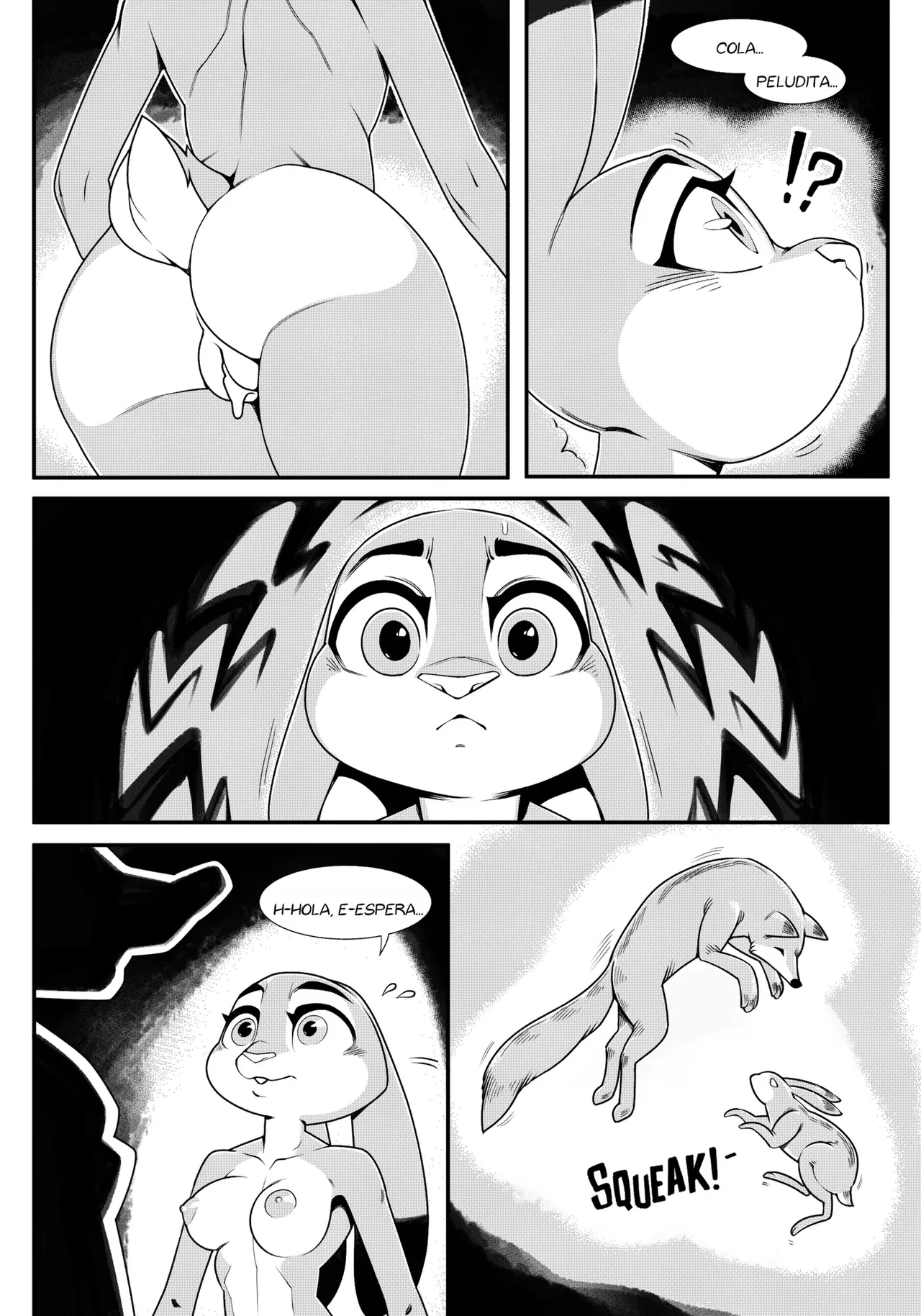Judy Hopps x Nick Wilde B&amp;W Comic page 10 full