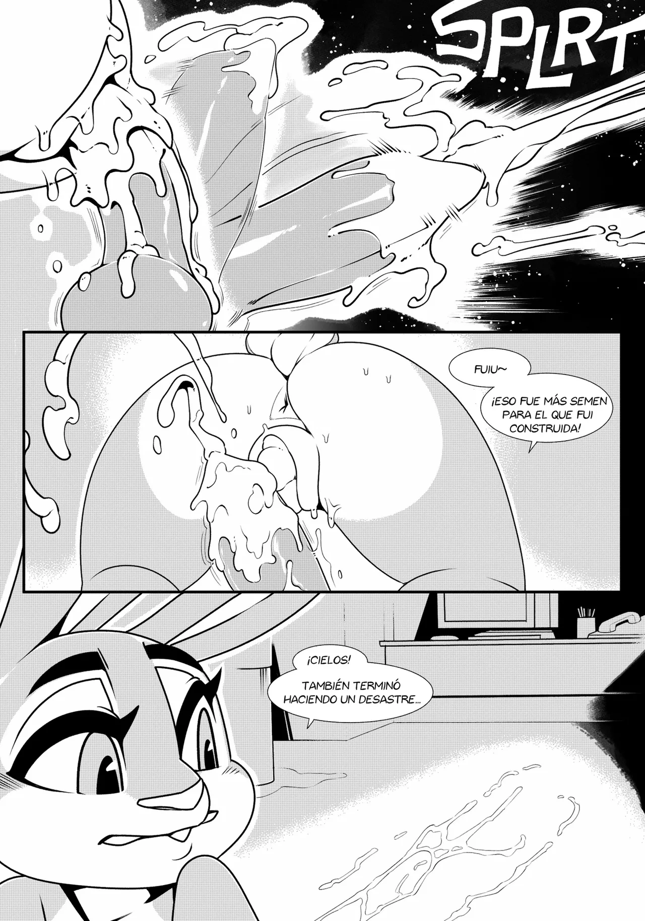 Judy Hopps x Nick Wilde B&amp;W Comic page 8 full