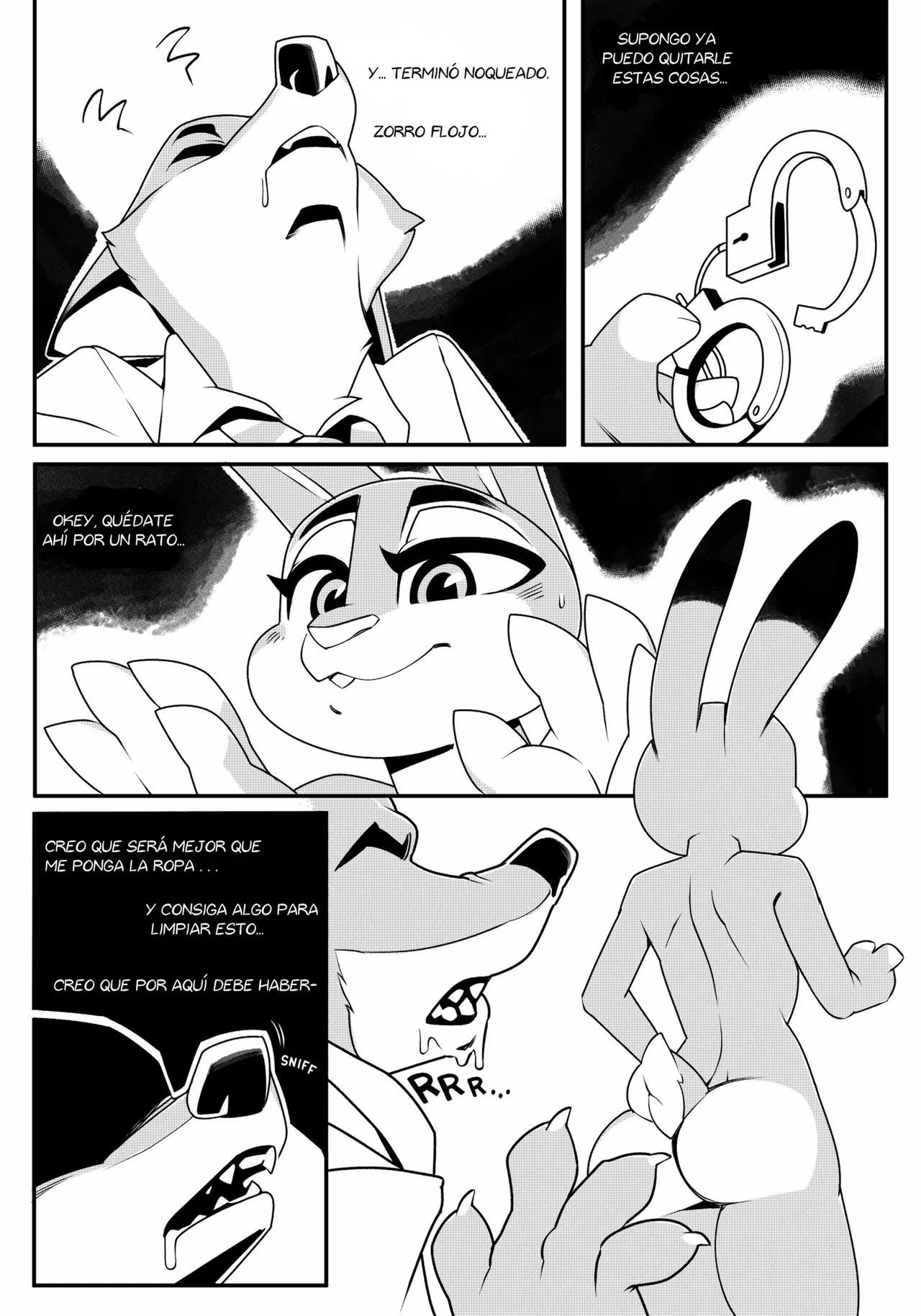 Judy Hopps x Nick Wilde B&amp;W Comic page 9 full