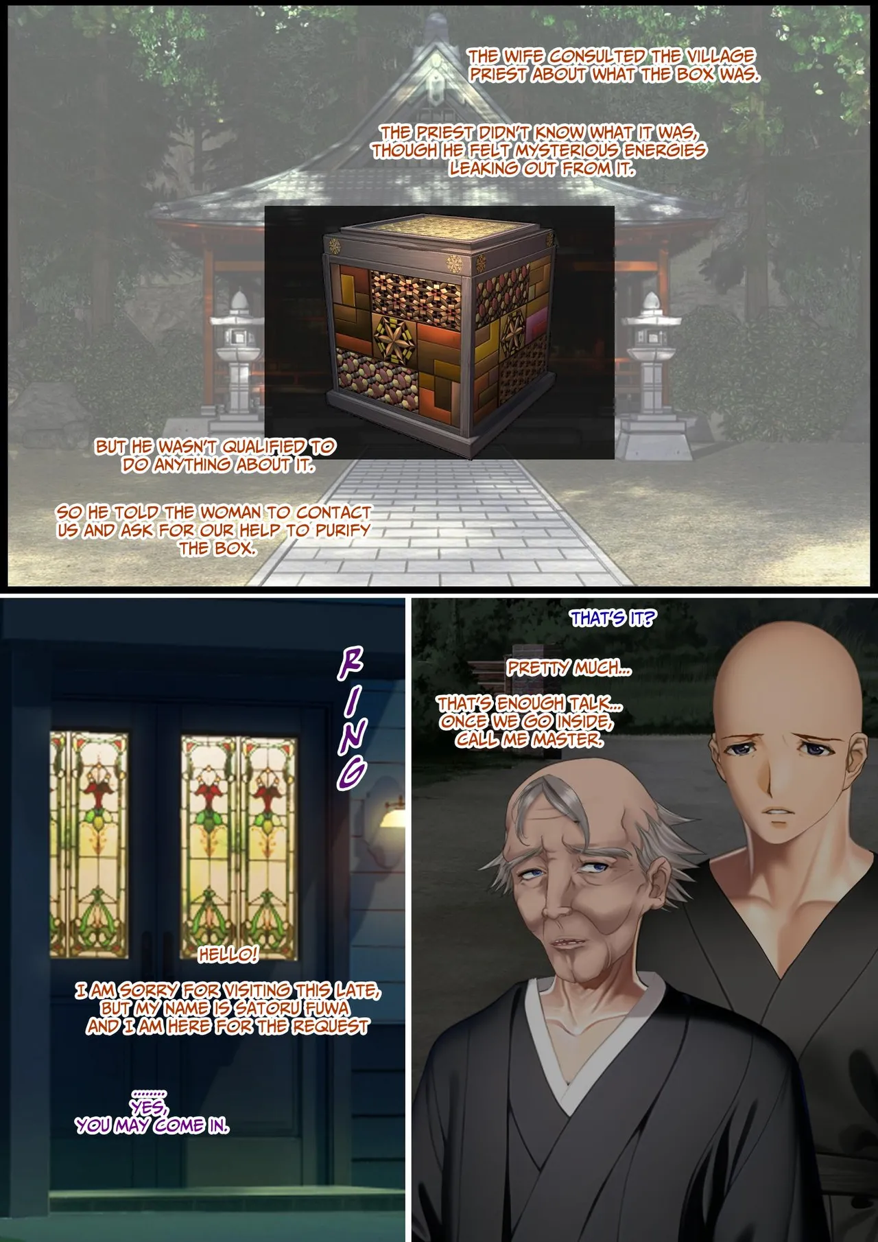 The Succubus Box: A lewd and unusual fate befalls the exorcist grandfather and grandson. page 8 full