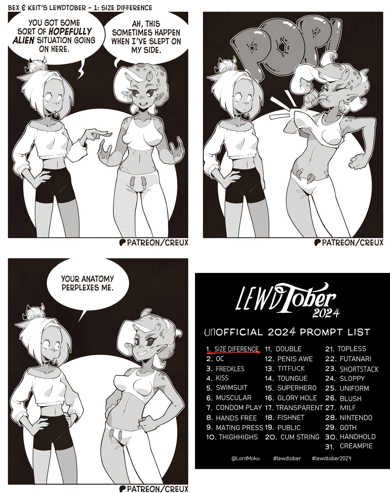 Bex &amp; Keit's Lewdtober 2024 page 1 full