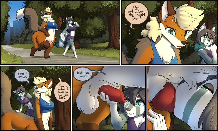 Just two pals having a jog in the park page 1 full