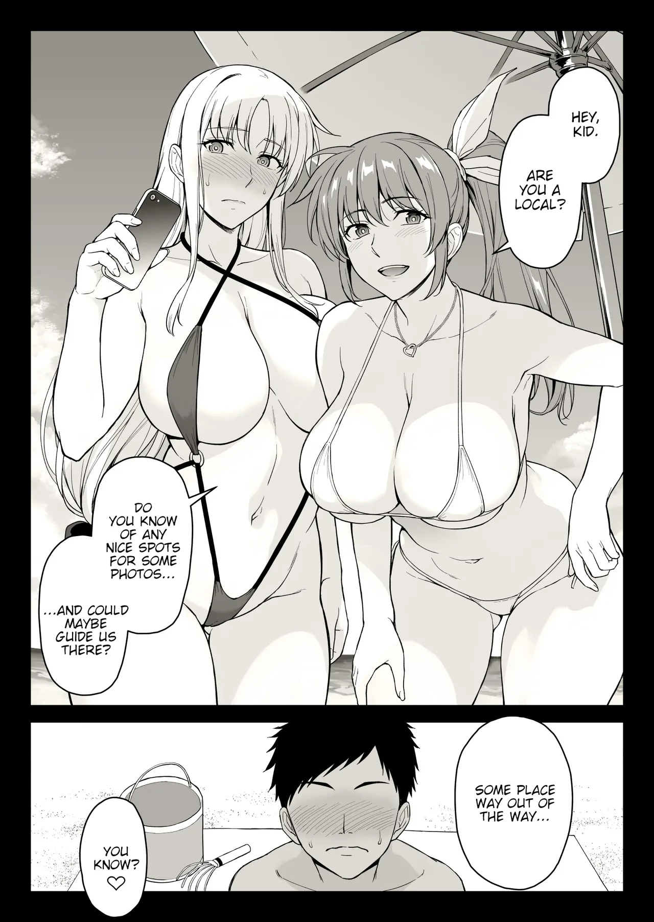 Ecchi na Onee-san-tachi ni Beach de Gyakunansareta Ken page 1 full