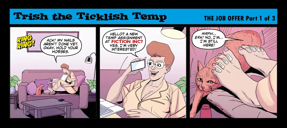 Bandito - Trish the TICKLISH Temp - 3 Panel Comic page 1 full