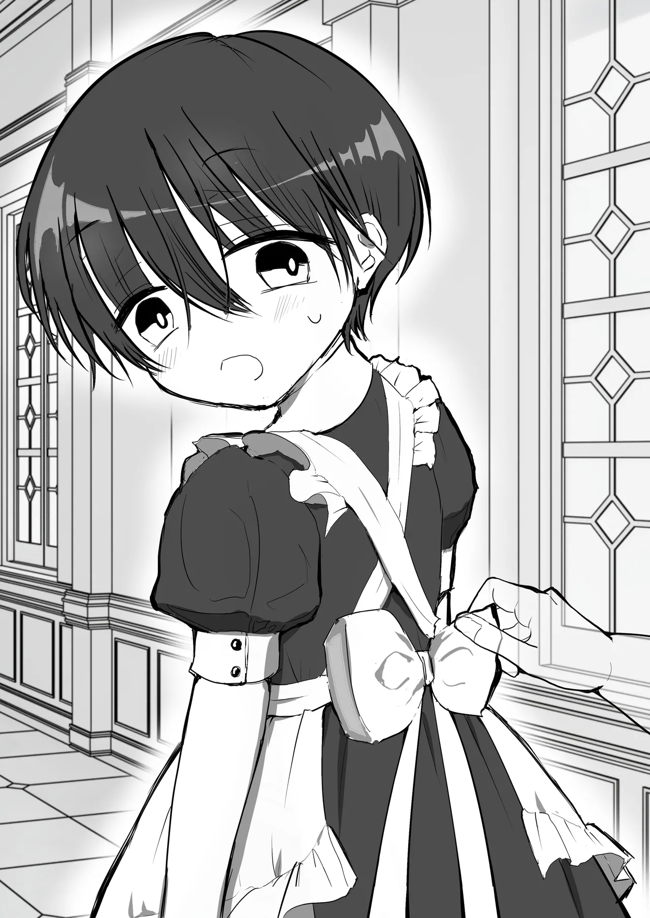 Meido Shounen no Hatsu Kyuuji -Hentai Goshujin-sama ni Shitsuke Rareta Boku- page 3 full