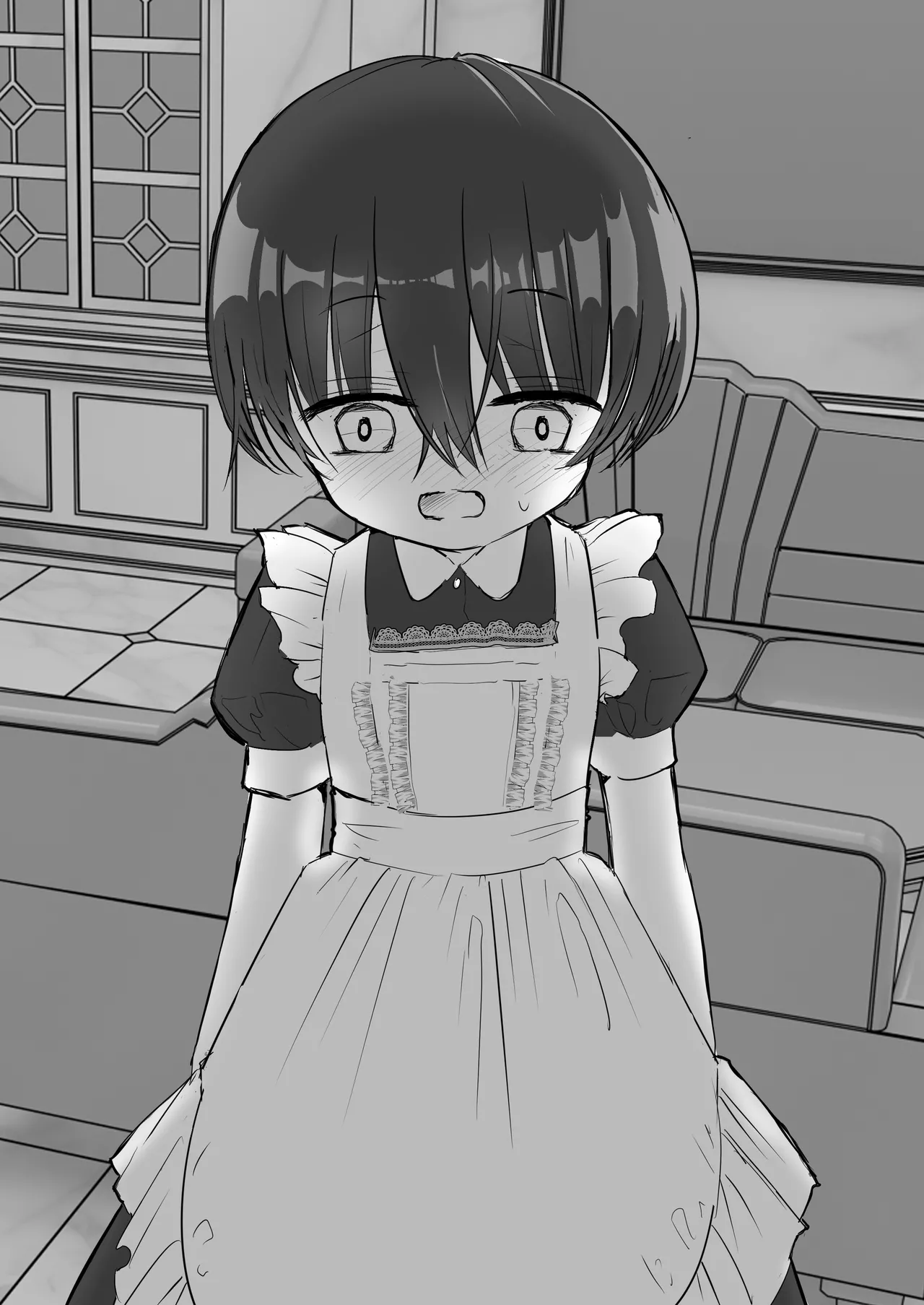 Meido Shounen no Hatsu Kyuuji -Hentai Goshujin-sama ni Shitsuke Rareta Boku- page 6 full