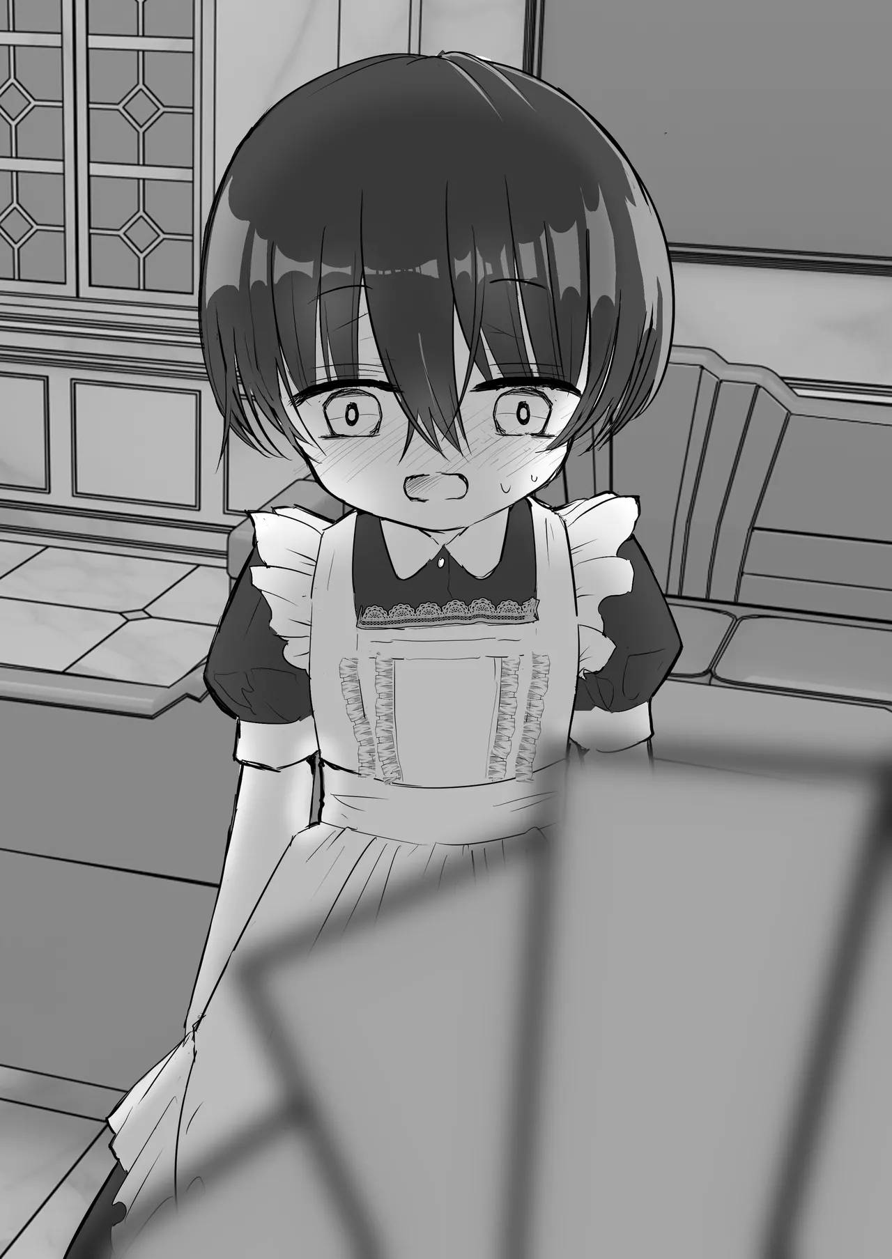 Meido Shounen no Hatsu Kyuuji -Hentai Goshujin-sama ni Shitsuke Rareta Boku- page 7 full