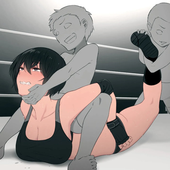 プロレス技をかけられて気絶するお姉さん cover