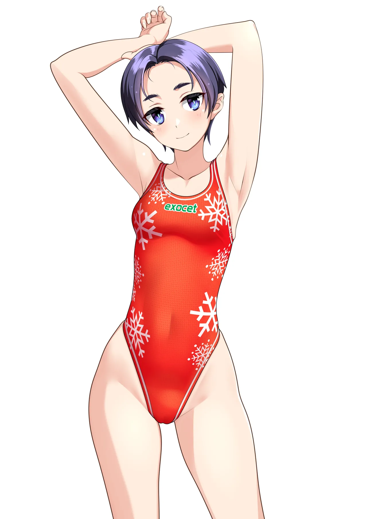 雪柄競泳ちゃん: クリスマス雪柄競泳ちゃん page 7 full