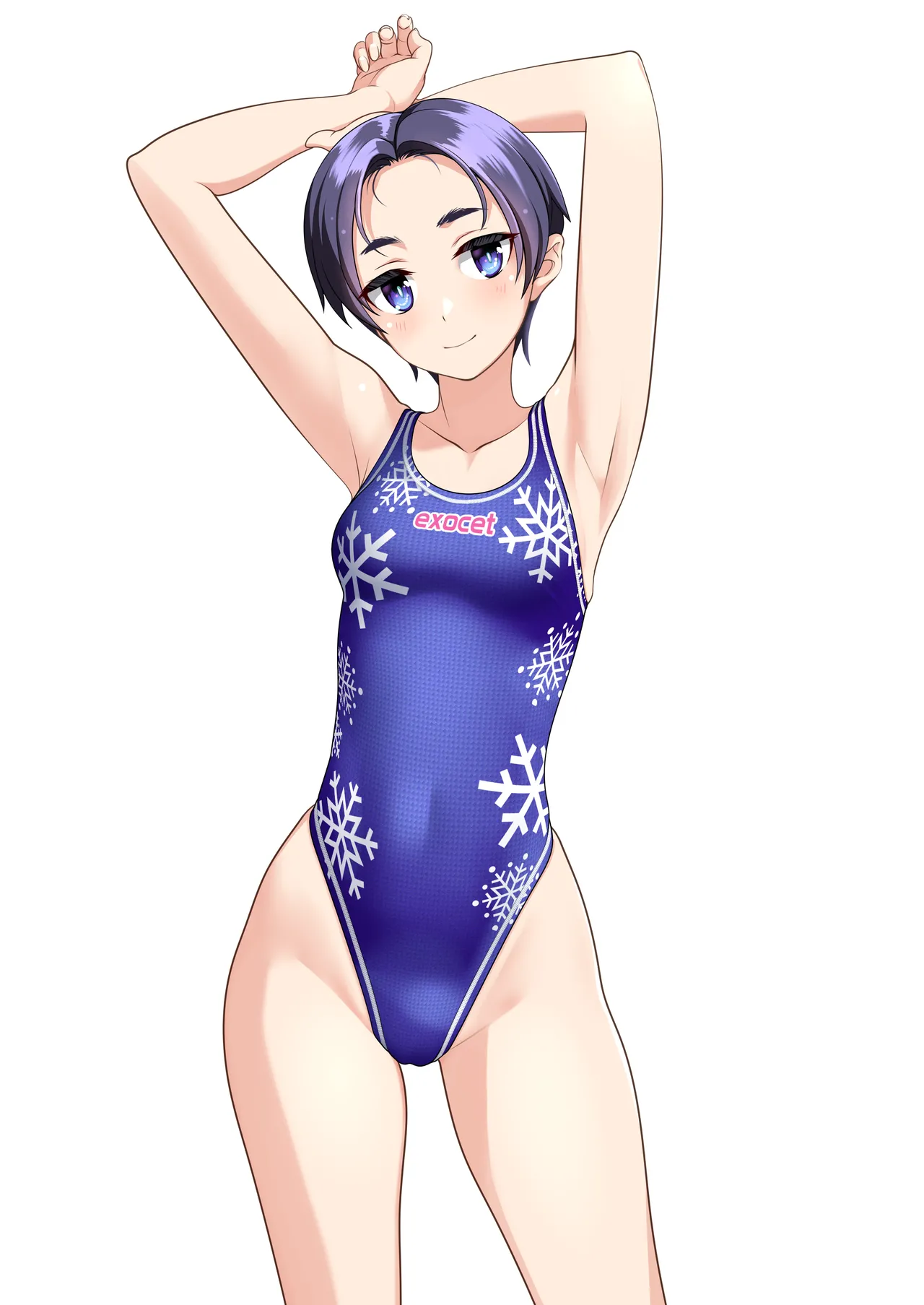 雪柄競泳ちゃん: クリスマス雪柄競泳ちゃん page 8 full