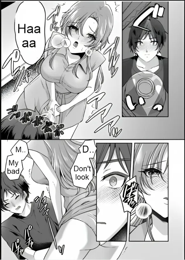 Girl pees in a bottle in front of a boy page 8 full