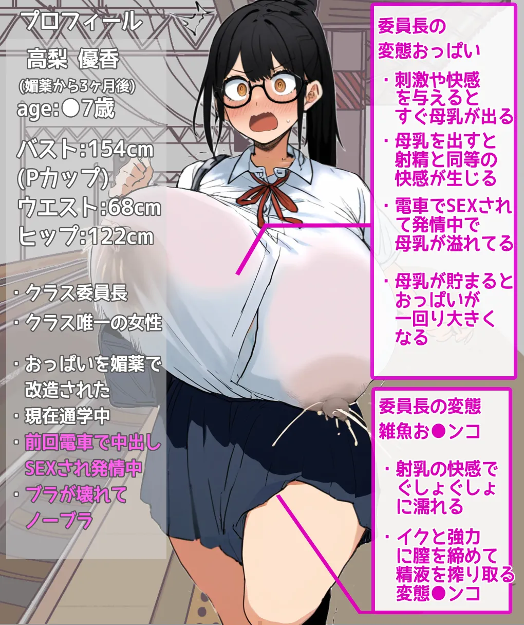 preview - Perverted Yuka-chan cums and spreads breast milk on the train platform page 2 full