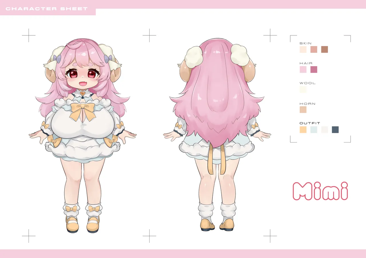 【Skeb】羊娘ちゃんのキャラシート完成！ page 1 full