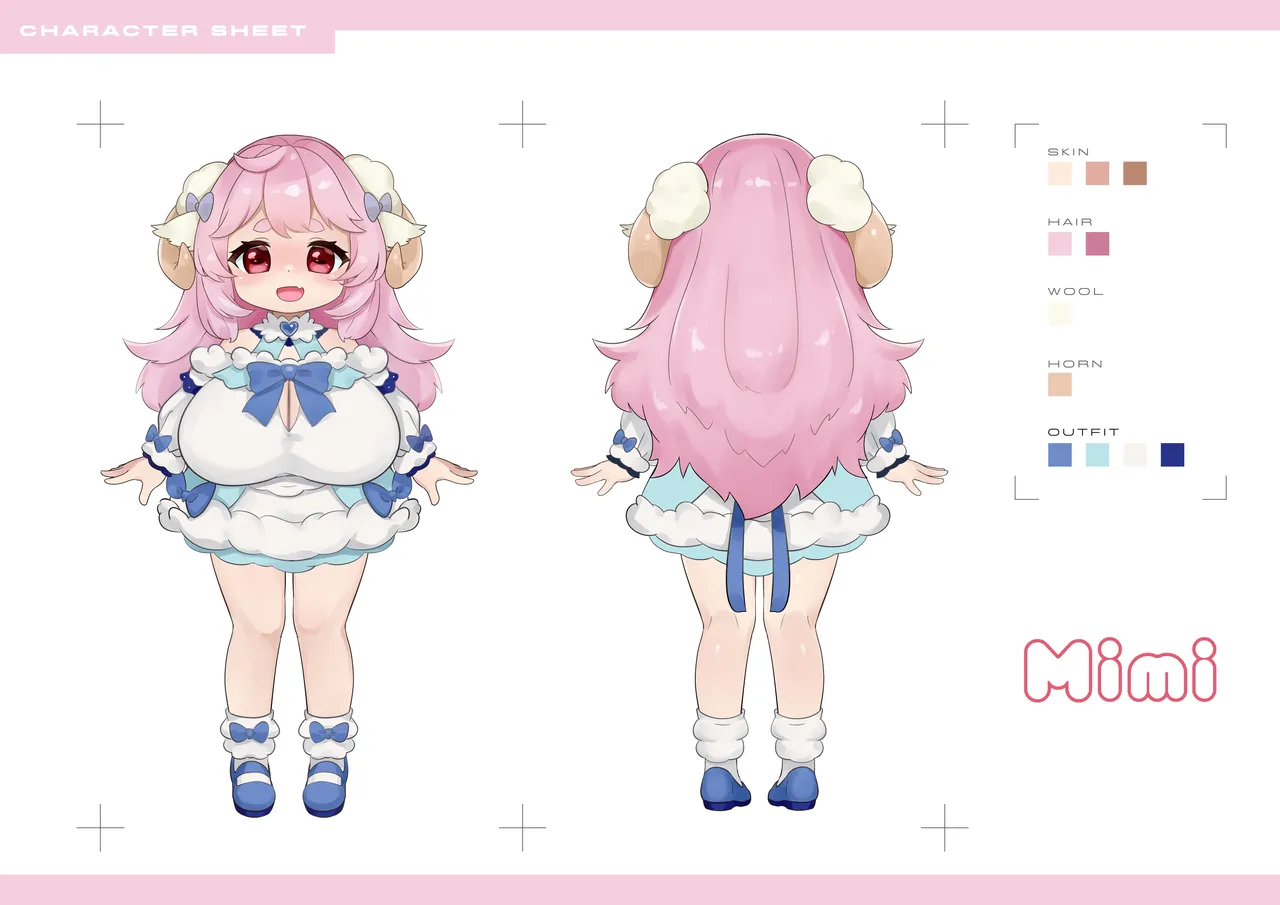 【Skeb】羊娘ちゃんのキャラシート完成！ page 3 full