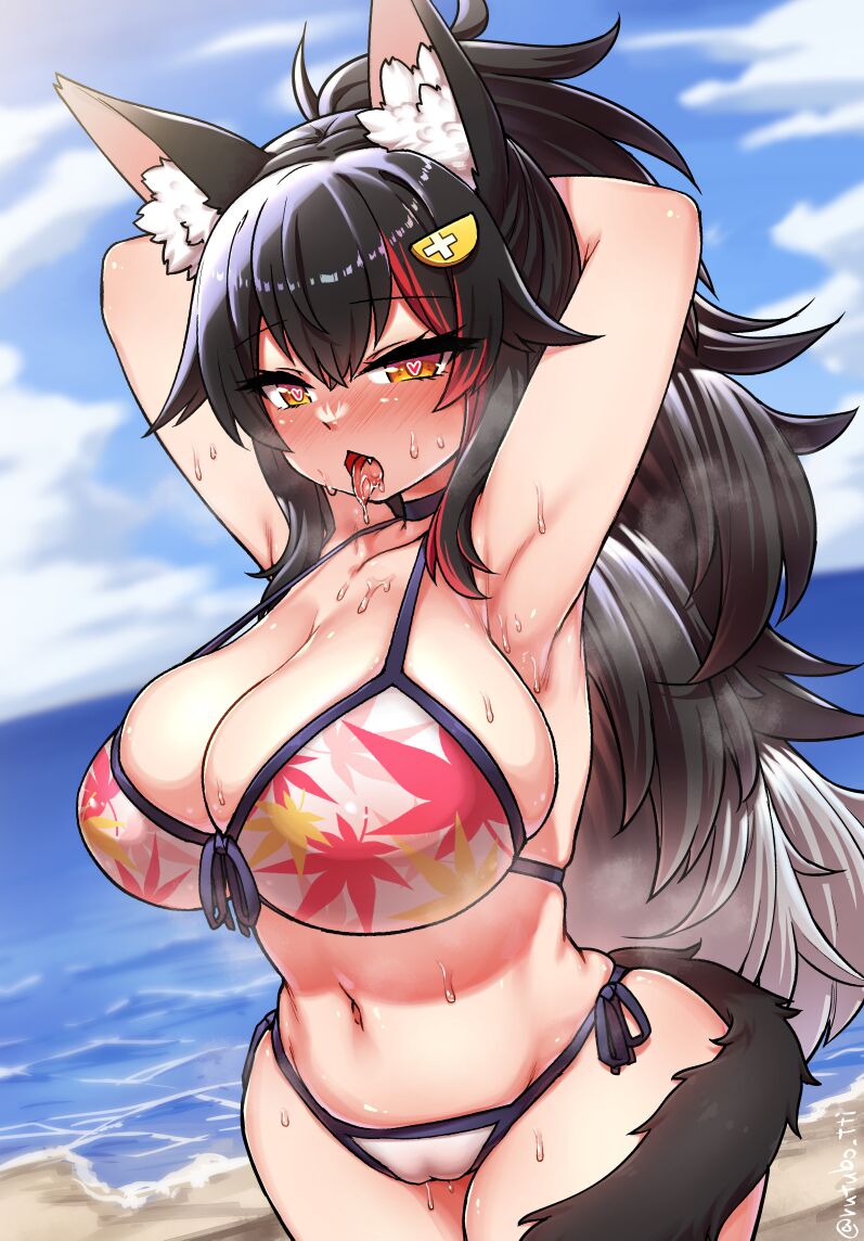 水着でオスハンティングmoしゃ❤+牛柄虎柄水着差分 page 4 full
