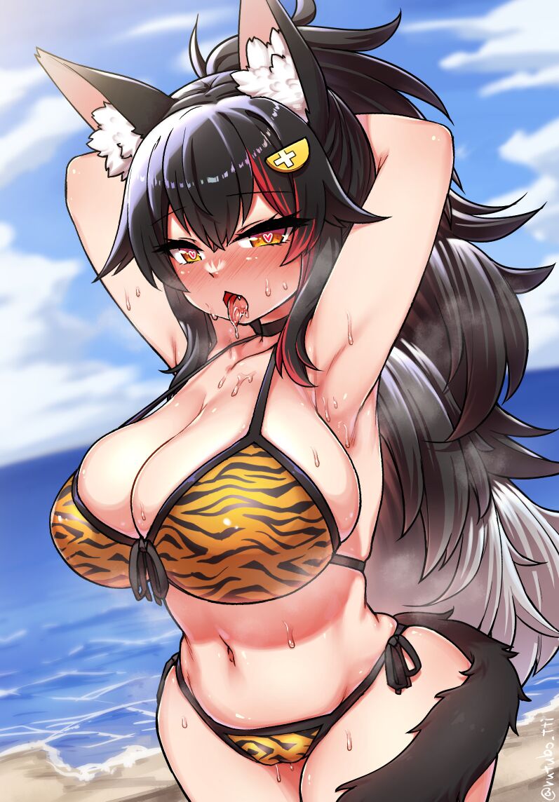 水着でオスハンティングmoしゃ❤+牛柄虎柄水着差分 page 6 full