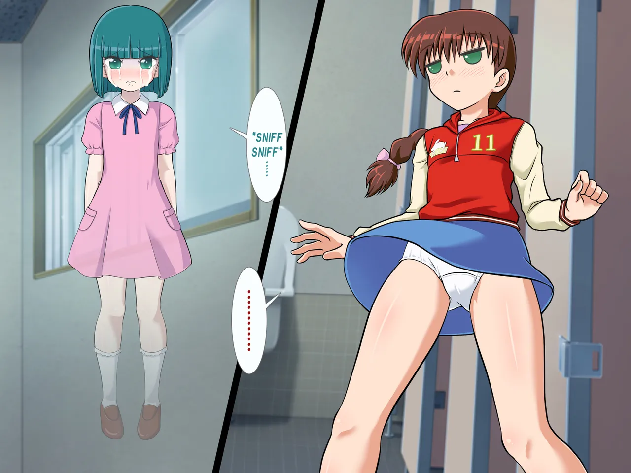 Hanako, the Naughty Toilet Lesbian with a Big Clit | Toilet no Les de H de Kyocli na Hanako-san page 5 full