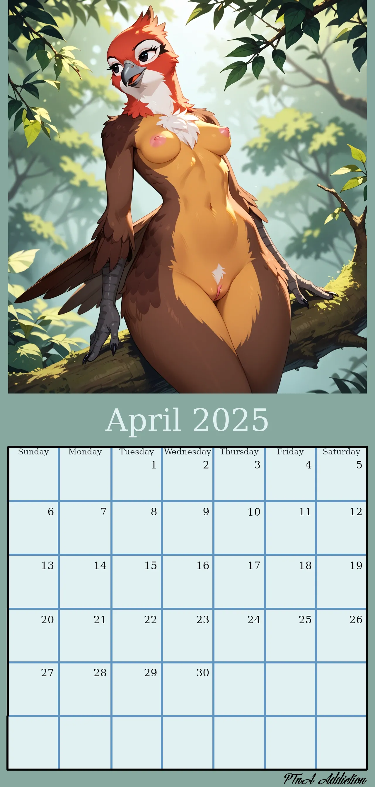 2025 Birds Calendar page 4 full