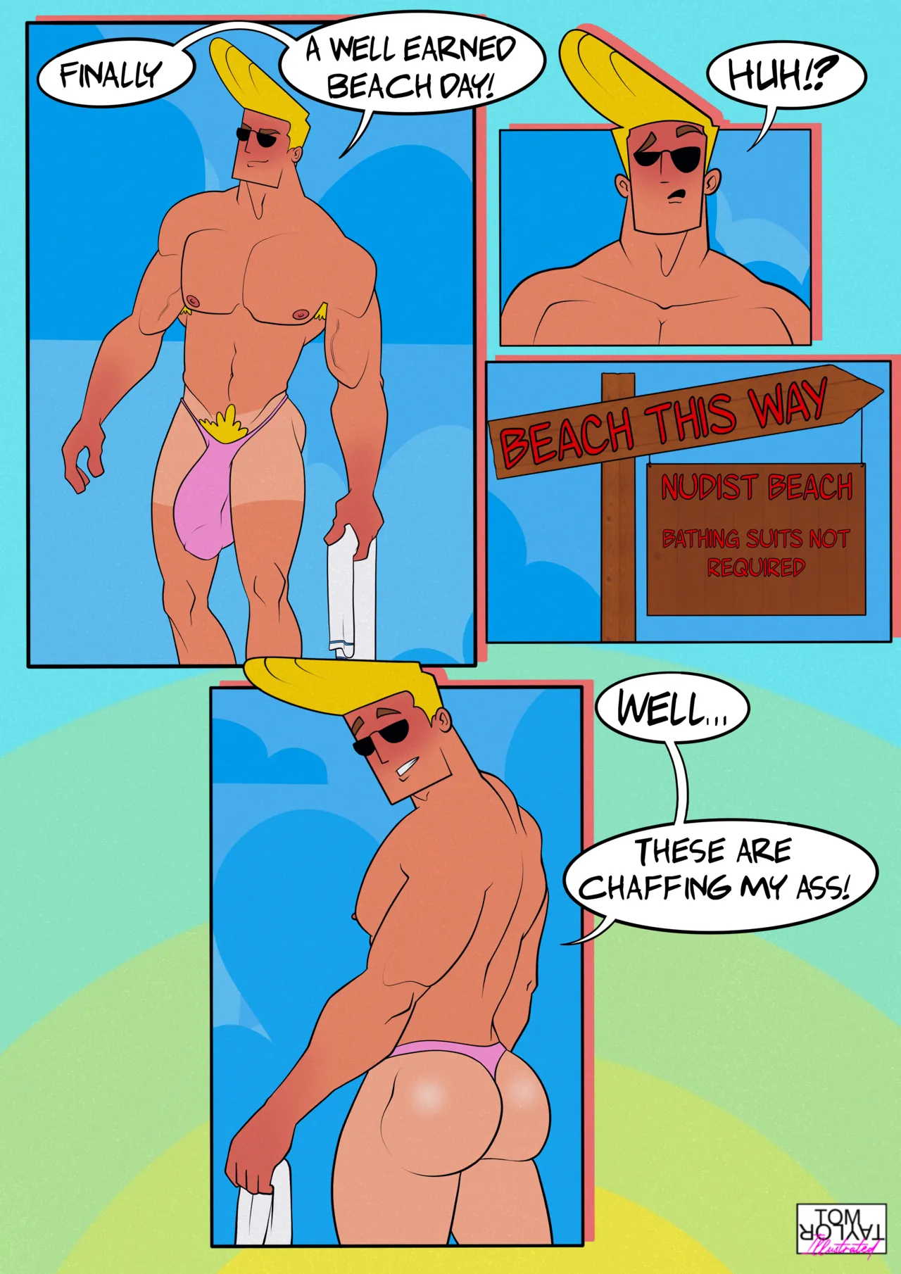 Cruising with Johnny Bravo 2 - The Nude Beach Orgy! No Load Refused! page 2 full
