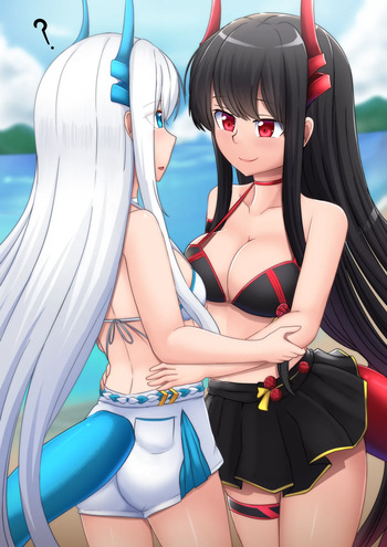 Black dragon and white dragon cover