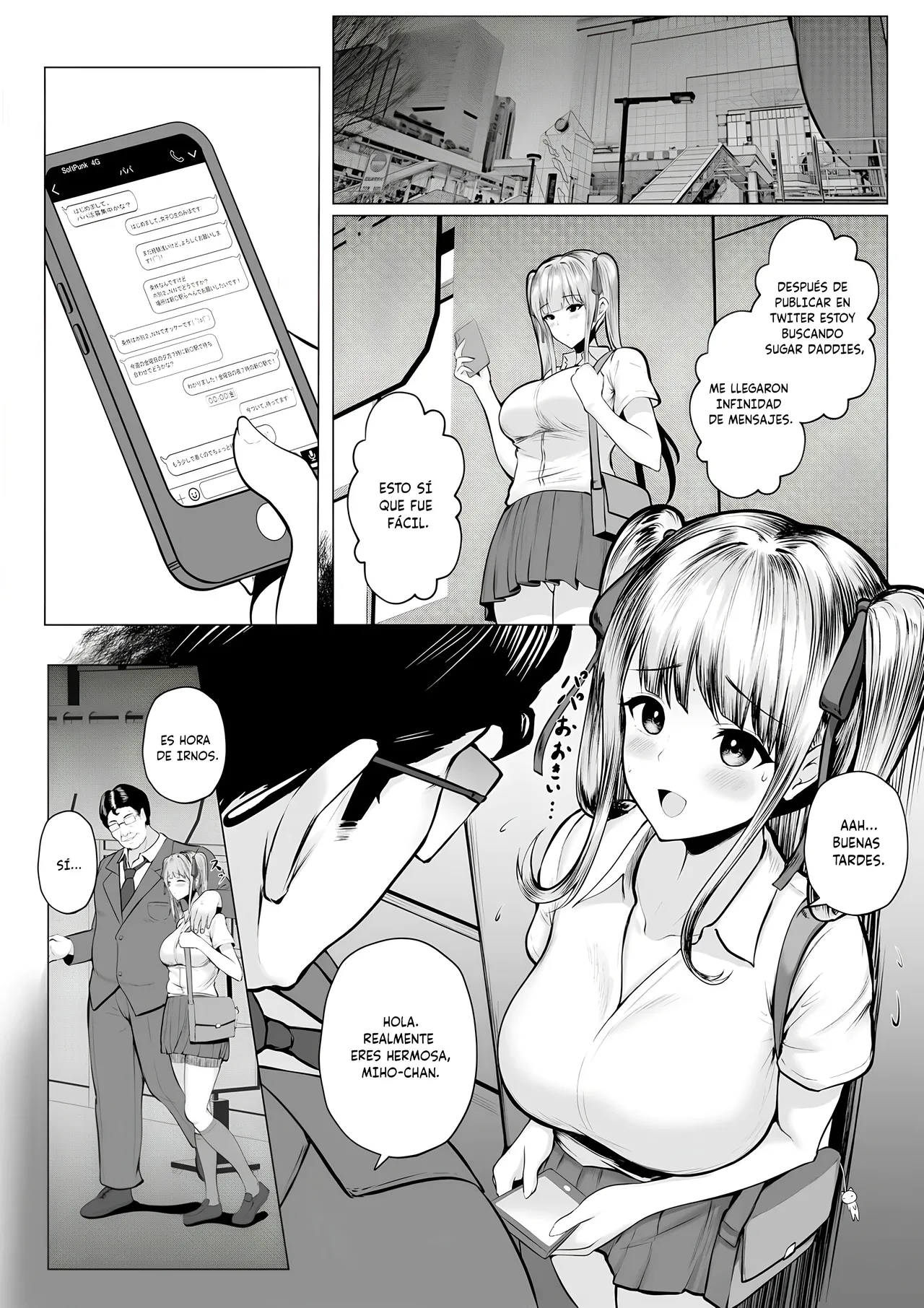 Watashi-tachi Meimon Onna Gakuen-sei wa Shimai de Papakatsu Shitemasu + Watashi-tachi JK Shimai wa Mama to Issho ni Papakatsu Shitemasu | Buscando Sugardaddies como Hermanas Junto a Mamá page 6 full
