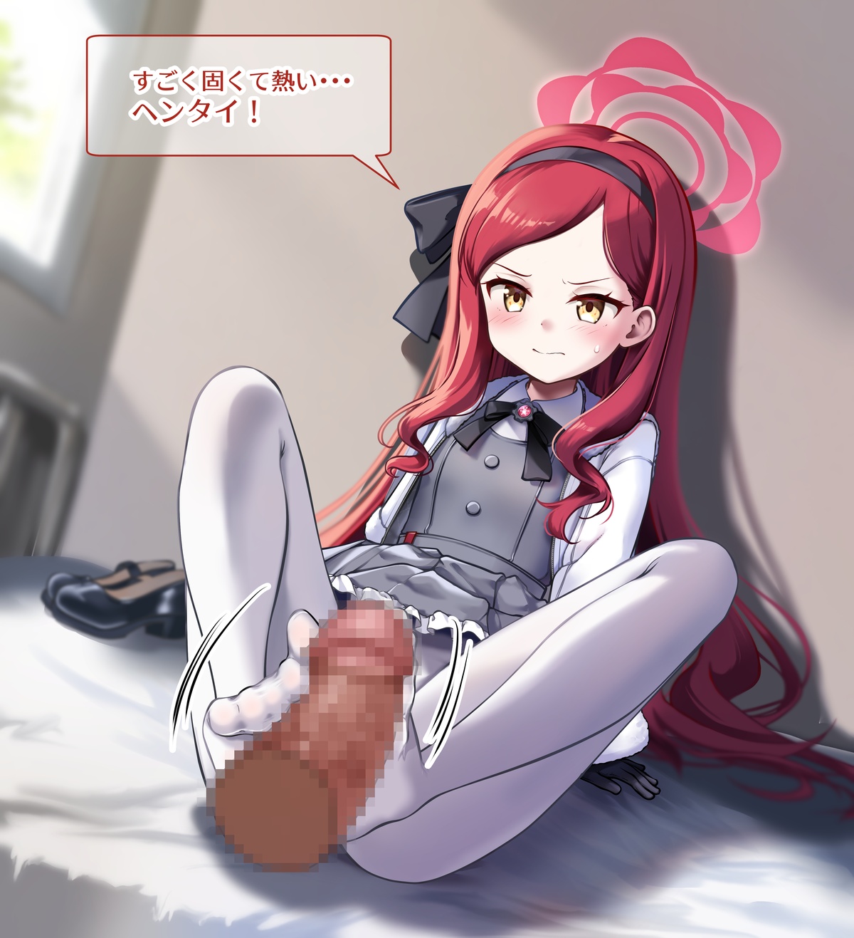 イラスト タカネ（ブルアカ） 足コキ➡心臓姦 差分たくさん page 5 full