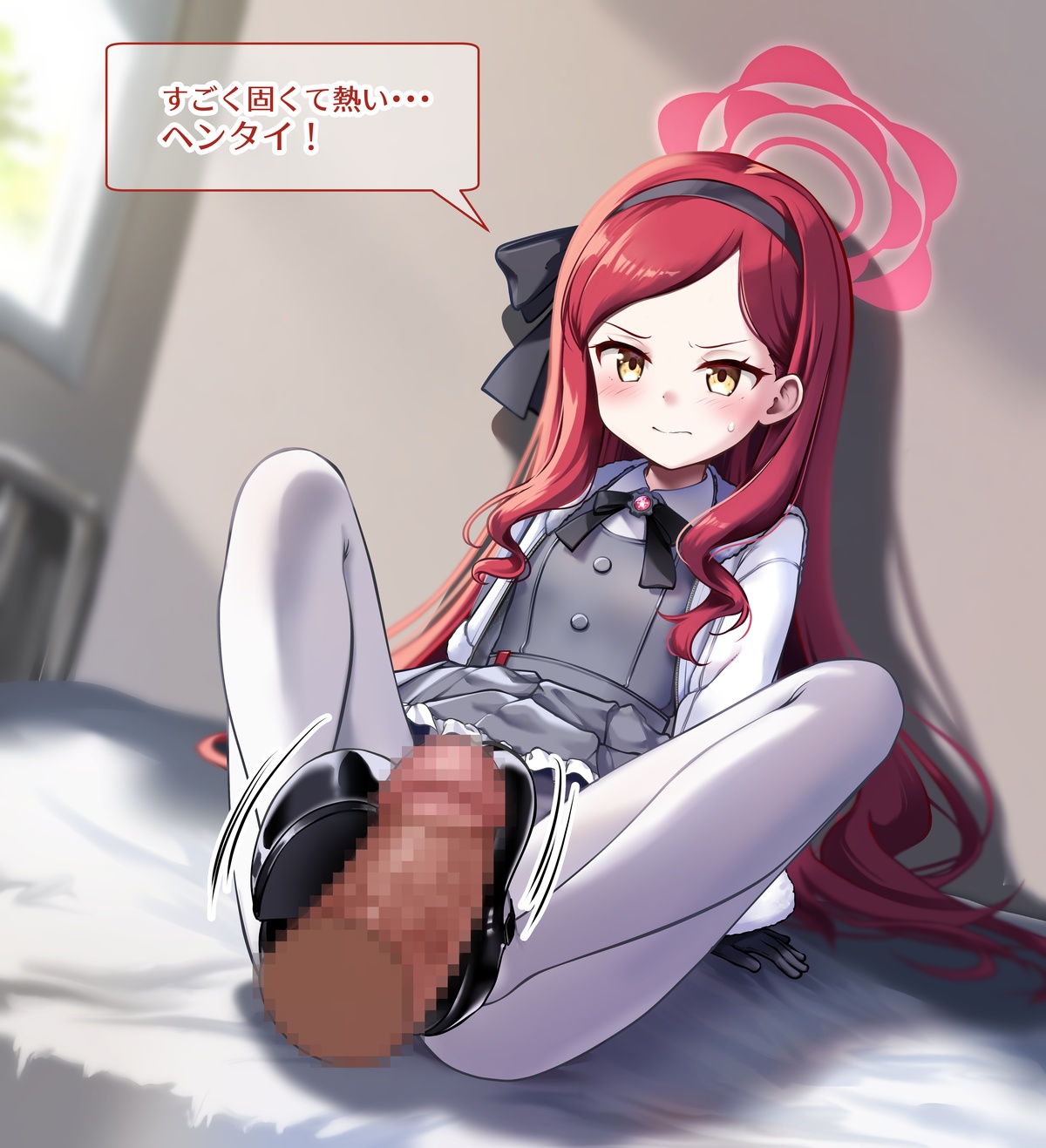 イラスト タカネ（ブルアカ） 足コキ➡心臓姦 差分たくさん page 6 full