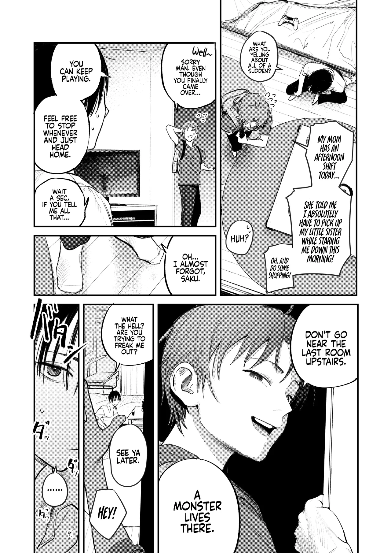 Mamono no Heya ~6 nen-buri ni Saikai shitara Hikikomori NEET ni Natteita Shinyuu no Onee-san ni Semararete Seieki o Shiboritorareru Hanashi | Monster’s Room ~The Story of Being Milked by My Best Friend's Older Sister who had Become a Shut-in NEET after not seeing Her for Six Years page 7 full