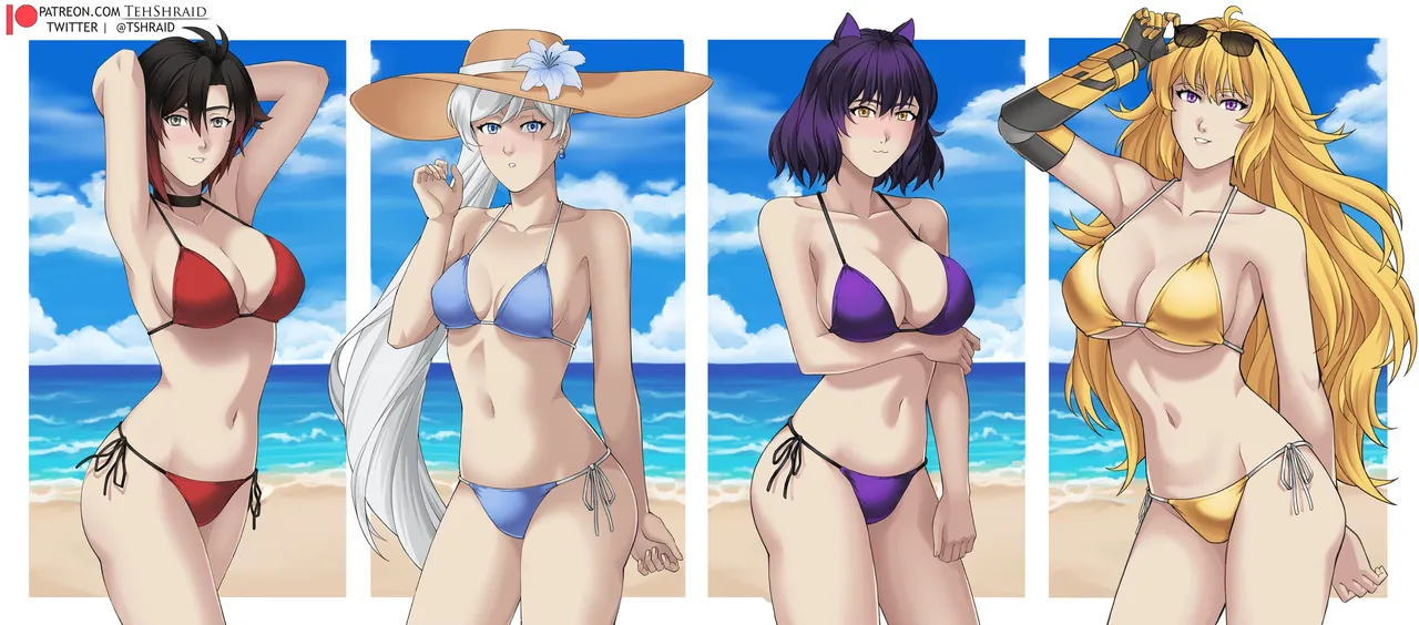 RWBY at the beach page 1 full