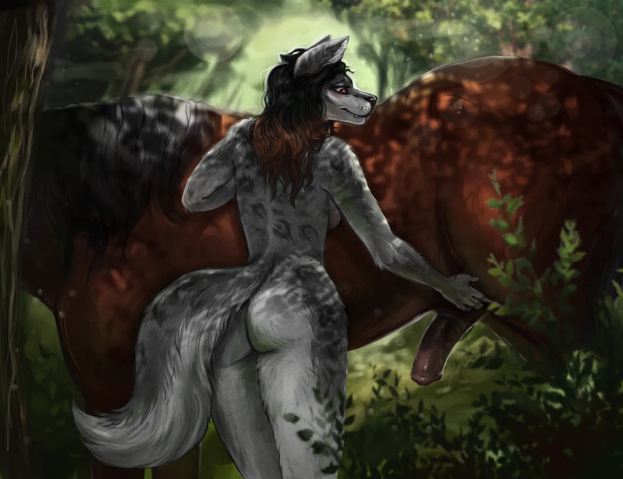 Women and Furries Pleasuring Animals with Hands, Tits, Feet page 1 full