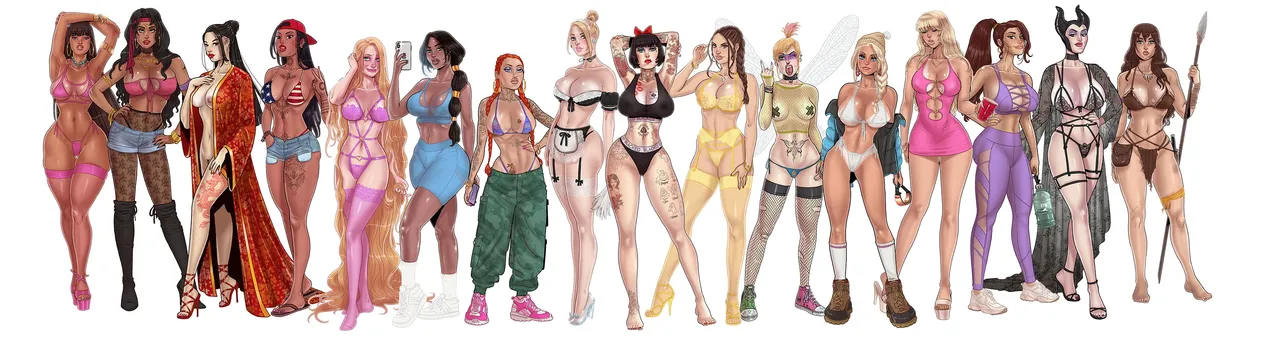 Disney Princesses Bimbofication page 1 full