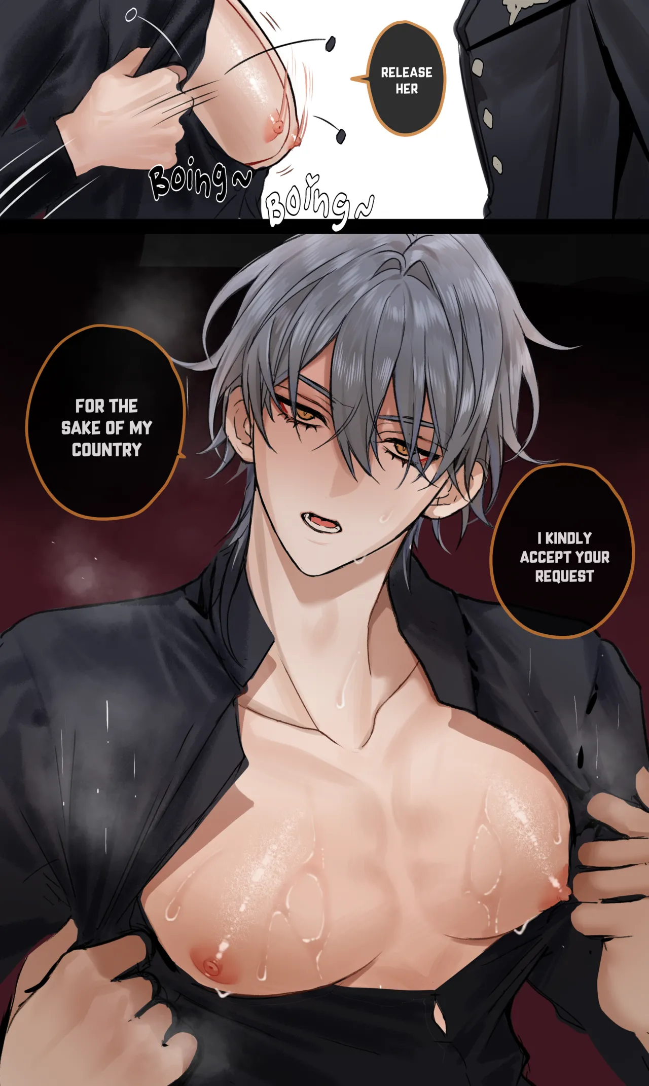 /Sunday x Caelus/ Demon King x Knight AU page 2 full