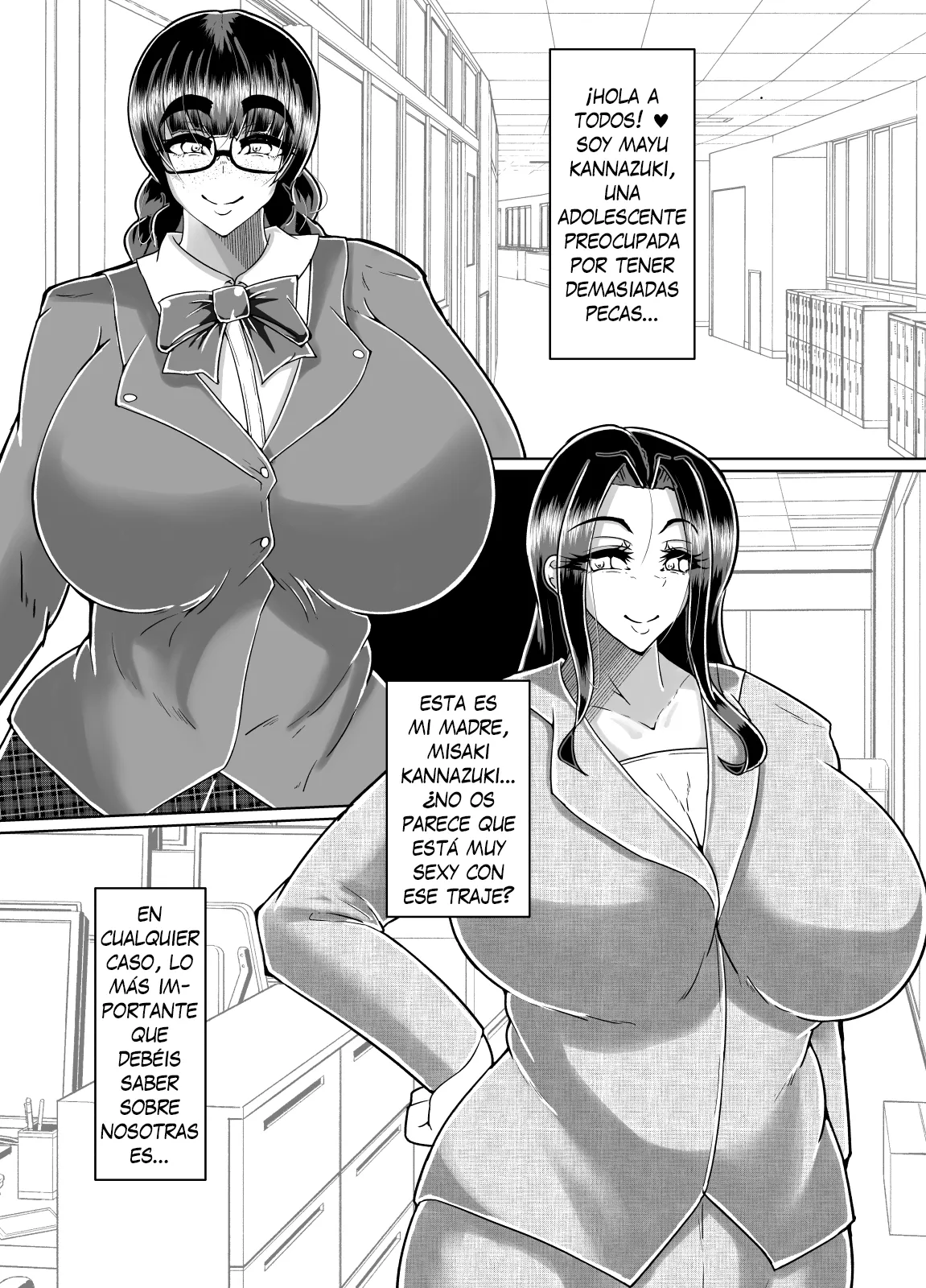 Muchimuchi nikkan M kappu futanari oyako no bicho nure asedaku katei-nai SEX - Sexo Salvaje e Incestuoso entre Madre e Hija page 2 full