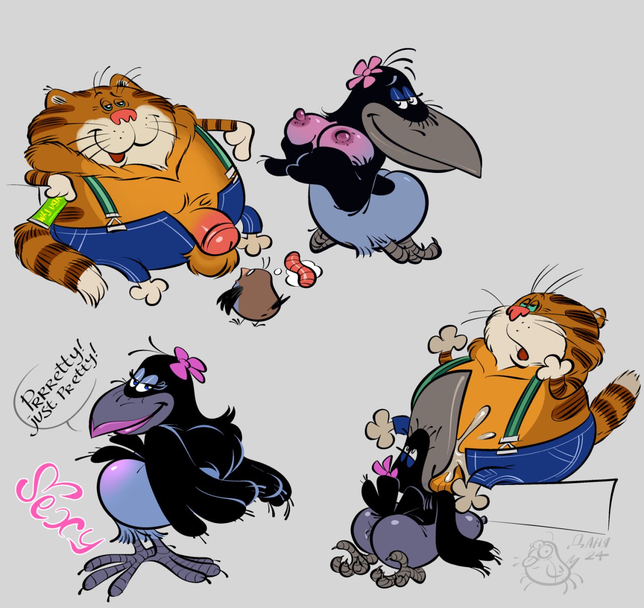 The return of the prodigal parrot - Clara the crow and Vasilij the cat - Soyuzmultfilm - Rusrule34 page 1 full