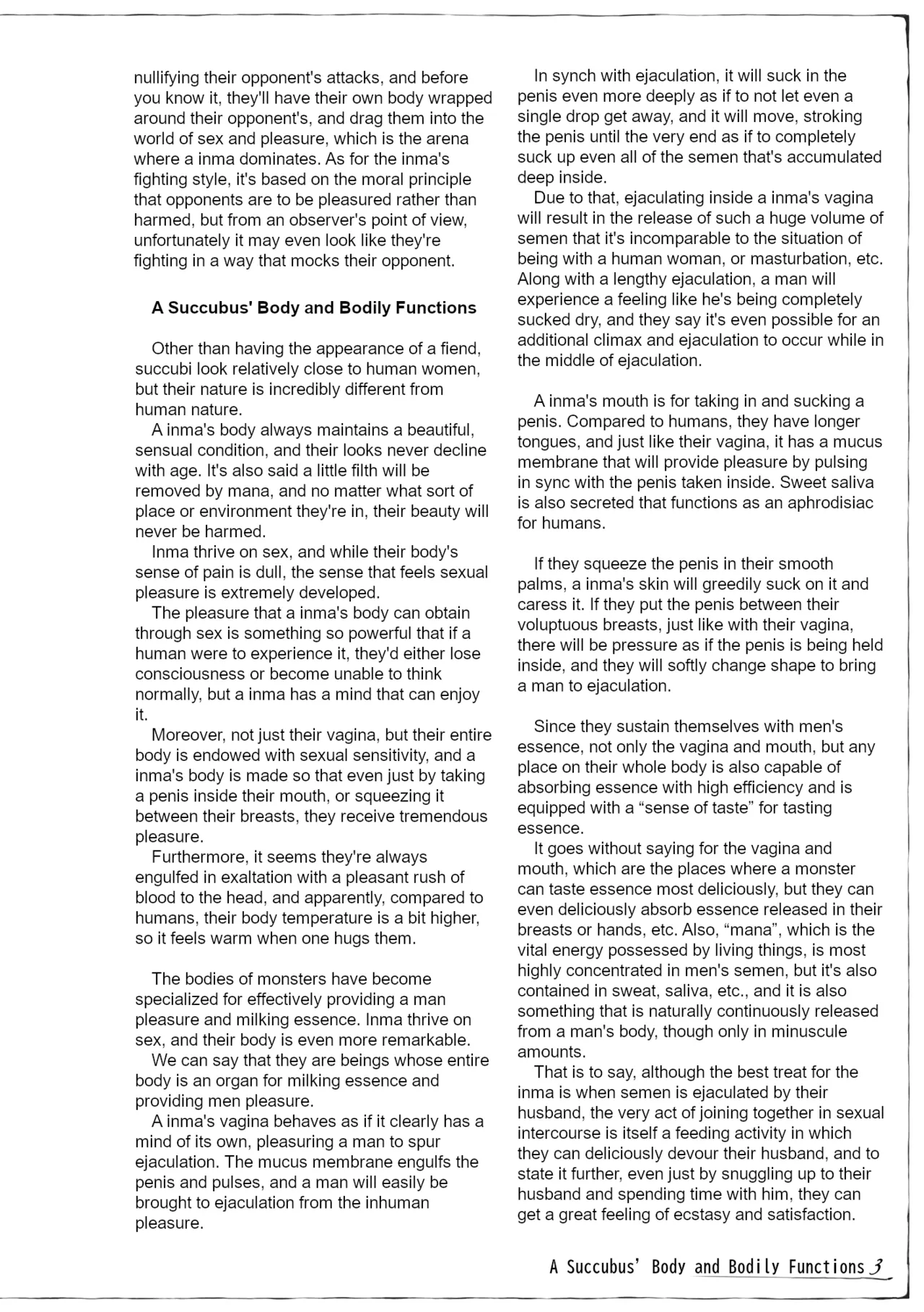 Monster Girl Encyclopedia: Research Records - Succubus Notebook page 4 full